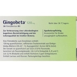 Abbildung klein von Gingobeta 120 Mg Filmtabletten