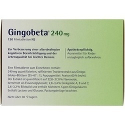 Abbildung klein von Gingobeta 240 Mg Filmtabletten