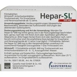 Abbildung klein von Hepar-Sl 640 Mg Filmtabletten