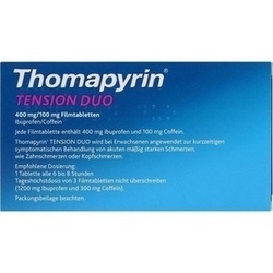 Abbildung klein von Thomapyrin Tension Duo 400 Mg/100 Mg Filmtabletten