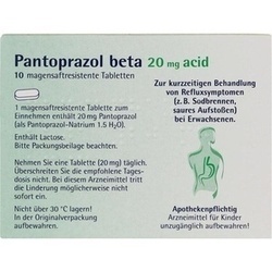 Abbildung klein von Pantoprazol Beta 20 Mg Acid Magensaftres.Tabletten
