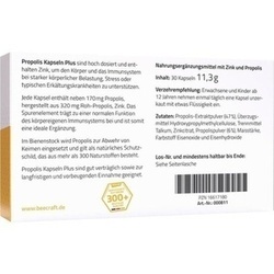 Abbildung klein von Beecraft Propolis Kapseln Plus