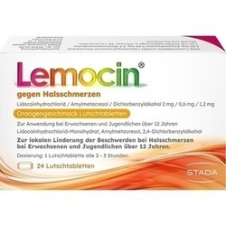 Abbildung klein von Lemocin Gegen Halsschmerzen Orangengeschmack