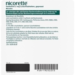 Abbildung klein von Nicorette Freshmint 2mg Lutschtabletten Gepresst