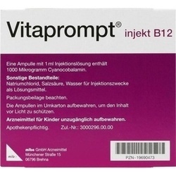 Abbildung klein von Vitaprompt Injekt B12 1000 Ug Injektionslösung
