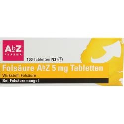 Abbildung klein von Folsäure Abz 5mg Tabletten