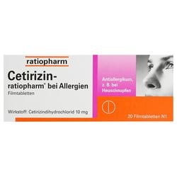 Abbildung klein von Cetirizin-Ratiopharm Bei Allergien 10 Mg Filmtabl.