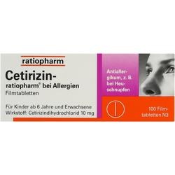 Abbildung klein von Cetirizin-Ratiopharm Bei Allergien 10 Mg Filmtabl.