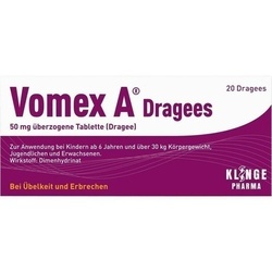 Abbildung klein von Vomex A Dragees 50 Mg berzogene Tabletten Dragees