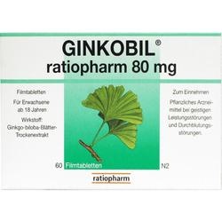 Abbildung klein von Ginkobil Ratiopharm 80 Mg Filmtabletten
