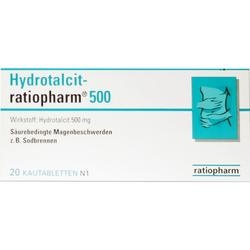Abbildung klein von Hydrotalcit-Ratiopharm 500mg Kautabletten