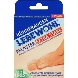 Abbildung klein von Lebewohl Hühneraugen Plaster Extra Stark Eingesieg