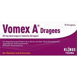 Abbildung klein von Vomex A Dragees 50 Mg berzogene Tabletten Dragees