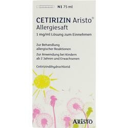 Abbildung klein von Cetirizin Aristo Allergiesaft 1 Mg/Ml