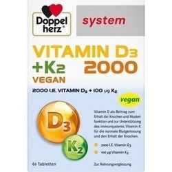 Abbildung klein von Doppelherz Vitamin D3 2000 + K2 System