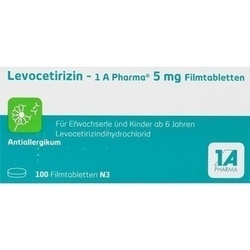 Abbildung klein von Levocetirizin - 1 A Pharma 5 Mg Filmtabletten