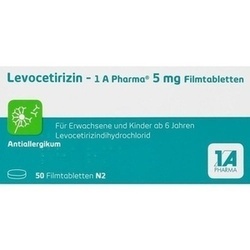 Abbildung klein von Levocetirizin - 1 A Pharma 5 Mg Filmtabletten