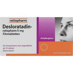 Abbildung klein von Desloratadin-Ratiopharm 5 Mg Filmtabletten
