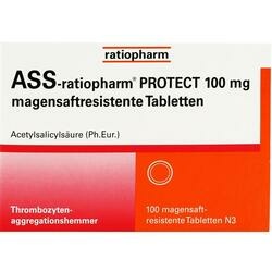Abbildung klein von Ass -Ratiopharm Protect 100 Mg Magensaftres. Tabl.