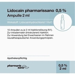 Abbildung klein von Lidocain Pharmarissano Ampulle 0.5% 2 Ml