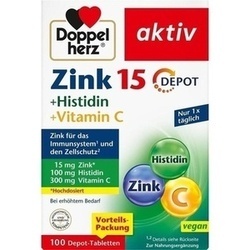 Abbildung klein von Doppelherz Zink15mg+Histidin+Vitamin C Depot Aktiv