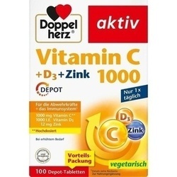 Abbildung klein von Doppelherz Vitamin C 1000 + D3 + Zink Depot