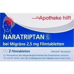 Abbildung klein von Naratriptan Juta Bei Migräne 2.5 Mg Filmtabletten