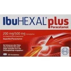 Abbildung klein von Ibuhexal Plus Paracetamol 200 Mg/500 Mg Filmtabletten