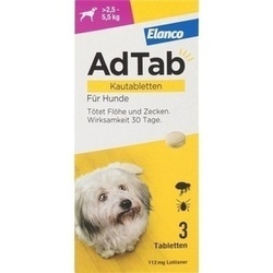 Abbildung klein von Adtab 112 Mg Kautabletten Für Hunde (2.5-5.5 Kg)