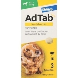 Abbildung klein von Adtab 450 Mg Kautabletten Für Hunde (11-22 Kg)