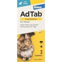 Abbildung klein von Adtab 48 Mg Kautabletten Für Katzen (2.0-8.0 Kg)