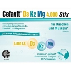 Abbildung klein von Cefavit D3 K2 Mg 4.000 Stix