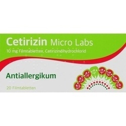 Abbildung klein von Cetirizin Micro Labs 10 Mg Filmtabletten