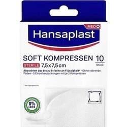 Abbildung klein von Hansaplast Soft Kompressen Steril 7.5x7.5cm