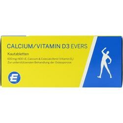 Abbildung klein von Calcium/Vitamin D3 Evers 600 Mg / 400 I.E Kautabl.