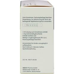 Abbildung klein von Cetirizin Aristo Allergiesaft 1 Mg/Ml Lsg.Z. Einn.
