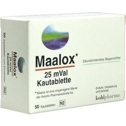 Abbildung von Maalox 25 Mval Kautabletten