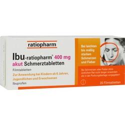 Abbildung von Ibu-ratiopharm 400mg Akut Schmerztabletten Filmtabletten