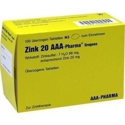 Abbildung klein von Zink 20 Aaa-Pharma Dragees
