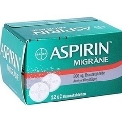 Abbildung von Aspirin Migräne Brausetabletten