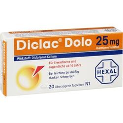Abbildung von Diclac Dolo 25mg überzogene Tabl. Tabletten