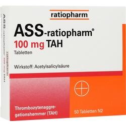Abbildung von Ass-ratiopharm 100mg Tah Tabletten