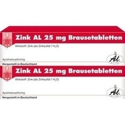 Abbildung klein von Zink Al 25mg Brausetabletten