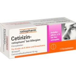 Abbildung von Cetirizin-ratiopharm Bei Allergien 10 Mg Filmtabl. Filmtabletten