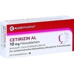 Abbildung von Cetirizin Al 10mg Filmtabletten