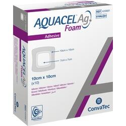 Abbildung von Aquacel Ag Foam Adhäsiv 10x10cm Verband