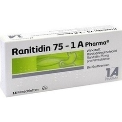 Abbildung von Ranitidin 75-1a Pharma Filmtabletten