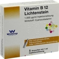 Abbildung von Vitamin B12 1000ug Lichten Ampullen