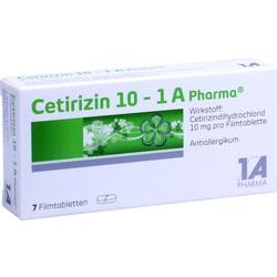 Abbildung von Cetirizin 10 - 1 A Pharma Filmtabletten