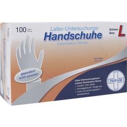 Abbildung klein von Einmal Handschuhe Latex Gepudert L